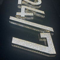 Lettres en acrylique lumineuses LED personnalisées, grandes enseignes lumineuses 3D LED pour extérieur, enseignes en lettres acryliques, enseignes lumineuses LED à éclairage frontal