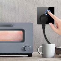 Prise murale universelle G12 noire standard britannique à 3 trous avec interrupteur à intensité variable, ports USB-A et USB-C, panneau en verre IP20, indicateur LED