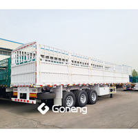 Bovins Mouton Animal Bétail Cargo Transport Remorques 2 3 Essieux Clôture Camion Semi Remorque