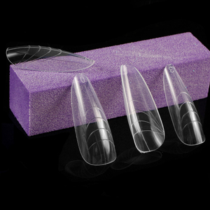 140pcs Almond Dual Forms Oval Stiletto Plastic <b>Nail</b> Forms Quick Building <b>Extension</b> Mold Tips - Product Image 6