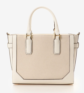 Fournisseur en gros de sacs fourre-tout en cuir beige et blanc grande capacité, sacs pour femmes en cuir PU - Product Image 6
