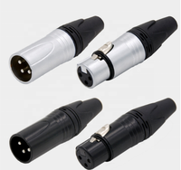 Mini XLR 3 broches microphone xlr connecteur XLR femelle connecteur de haut-parleur mâle