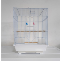 Cage à oiseaux moderne en fil de fer pour l'élevage, galvanisée, robuste, assemblée, avec porte d'accès pour l'élevage