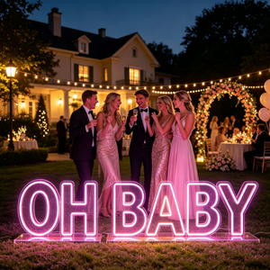 Lampes LED néon portables en acrylique de 60 cm, 90 cm, 120 cm, numéros et lettres à piles pour événements extérieurs, propositions de mariage et fêtes de fiançailles - Product Image 4