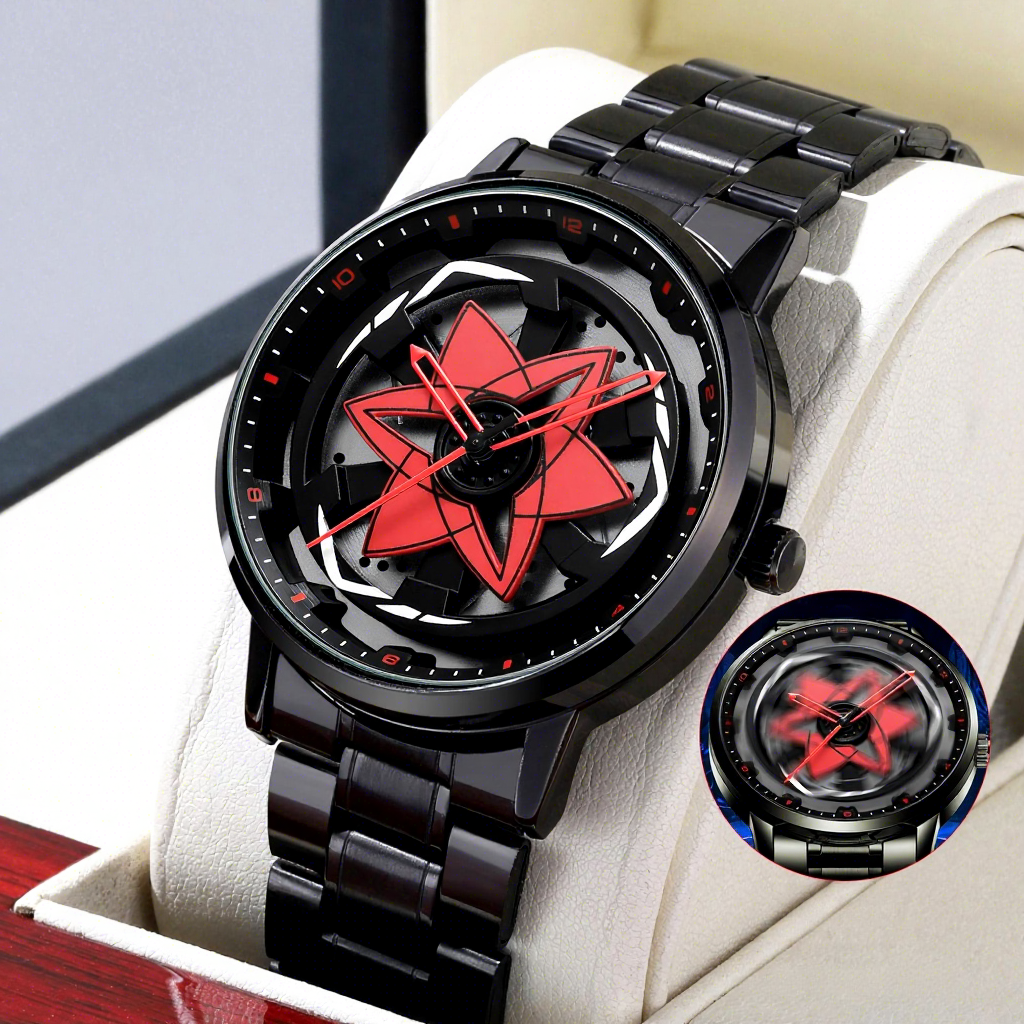 uchiha sharingan spinning watch itachi
