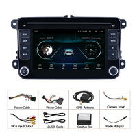 Android 2 Din Car Radio GPS pour Volkswagen CC Fab Skoda Octavia Golf 5/6 Touran Passat B6 Polo Jetta 1 + 16GB Stereo VW Skoda RGB