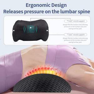 Cojín trasero de malla de aire 3D transpirable Cojín de soporte lumbar de espuma viscoelástica para silla Alivio del dolor de espalda baja - Product Image 4