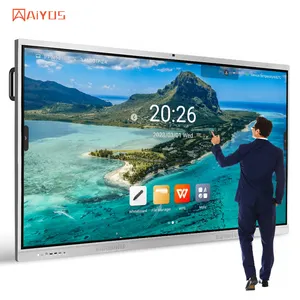 75 86 110 Inch Smart Board Touch Screen 4k Tempered Glass Anti-Glare Ir Smart Board For Conference Meeting Training