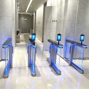 Automatic Fast Speed Gate Face Recognize RFID <b>Card</b> <b>Access</b> <b>Control</b> Security Entrance Acrylic Tempered Glass Swing Barrier Gate - Product Image 1