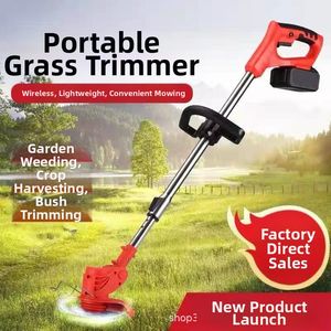 Petite <span class=keywords><strong>tondeuse</strong></span> à gazon électrique domestique <span class=keywords><strong>Batterie</strong></span> au lithium rechargeable Coupe 4 temps utilisée pour le désherbage et la coupe de l'herbe dans le jardin - Product Image 2