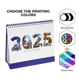 Фабричный полноцветный пользовательский дизайн настольного календаря 2026 новый ежегодный ежемесячный Настольный календарь печать логотипа Настольный календарь - Product Image 5