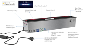 Tragbarer 750-mm-Freistehender Elektrischer Indoor-Kamin 3D-Wasserdampf-Kamin Dekostil mit LED-Flammeneffekt - Product Image 2