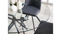 Ensemble de Table à manger en verre clair de Style nordique de luxe de qualité supérieure pour salon