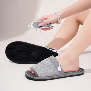 Komfortable Leinen-Hausschuhe mit Reiner Baumwollsohle Mikrostrom-Physiotherapie Gezielte Fußmassage - Product Image 1