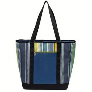 Wholesale Zipper Cooler Tote Bag Custom Printing Insulated Tote Bag for Shopping Beach Groceries - Product Image 1