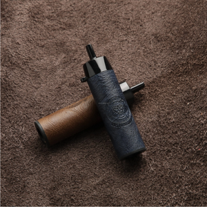 E-Trip Porte-<span class=keywords><strong>Cigarette</strong></span> en Cuir Véritable et Silicone, Embouts Buccaux Chicha Réutilisables, Accessoires de Narguilé pour Camping - Product Image 4