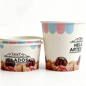 Wholesale Disposable <b>Paper</b> Ice Cream Cups with Lids, <b>Paper</b> <b>Packaging</b> Containers for Desserts, Yogurt & Ice Cream - Product Image 5