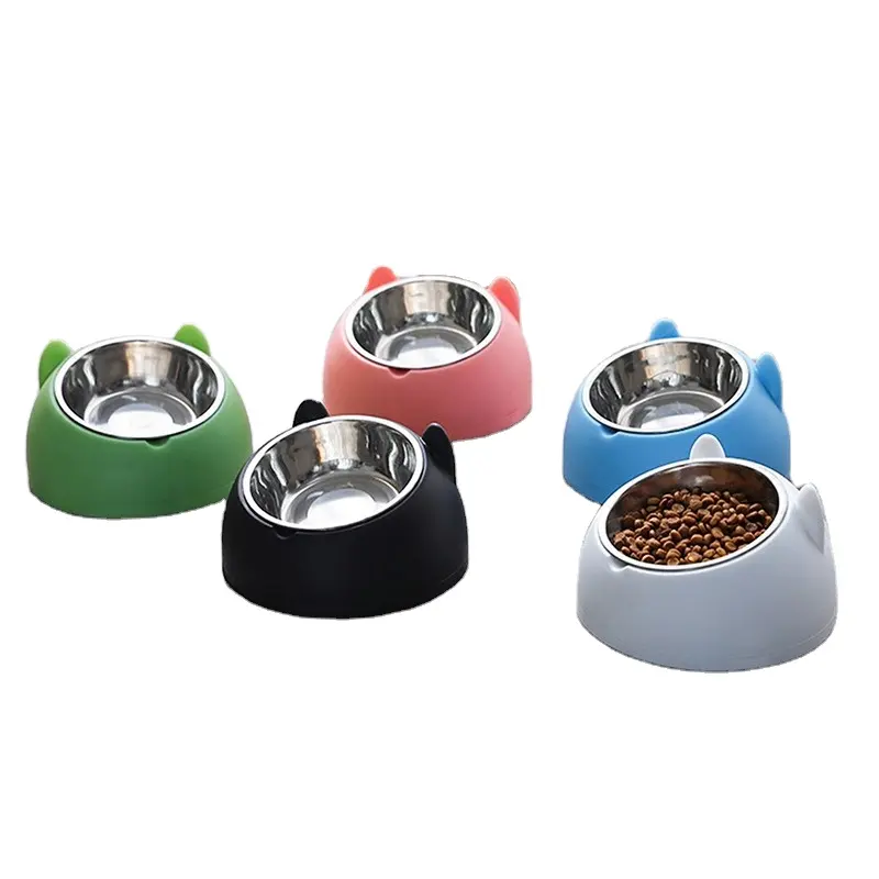 Nueva fábrica, gran oferta, cuenco doble antivuelco de acero inoxidable, cuenco alimentador lento para mascotas, cuenco de comida para perros y gatos