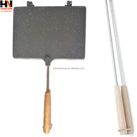 Plaque de cuisson pour sandwichs et toasts, moulée par pressage à chaud, pour camping en extérieur, compatible feu direct, avec clip de fixation pour bord de pot
