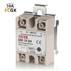 Fortek סוג מצב מוצק ממסר מסילת din הרכבה SSR 10DA ,fotek ssr-10da ממסר מצב מוצק ssr10da