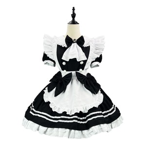 Maid Outfit Black White Lolita Style Dress With Apron And Headband Women Fancy Costume - Product Image 5
