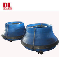 SYMONS 4.25-5.5ft High Wear Resistant Concave Bowl Liner en acier au manganèse moulé pour concasseur à cône, pièces d'usure pour carrière et minerai
