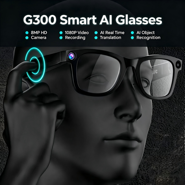 2025 HD Smart AI Glasses with WIFI Transfer Things Recognition & Translation Features Intelligence Headset