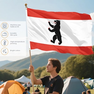 <span class=keywords><strong>Drapeau</strong></span> de <span class=keywords><strong>Berlin</strong></span> de haute qualité en gros, 3x5 pieds (90x150cm), bannière allemande pour défilés, marches civiques et événements, usage intensif - Product Image 4