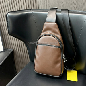 2026 New High Quality Fashion Loui Leather Luxury Men's <b>Black</b> Casual Crossbody <b>Small</b> Tactical Chest Sling <b>Bags</b> Lvs for Man - Product Image 2