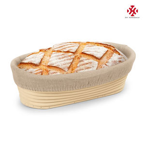 Keranjang Rotan Oval 10 Inci untuk Mengembangkan Adonan Roti Sourdough dari XH Source Factory, Alami dengan Paku Baja Tahan Karat - Product Image 3