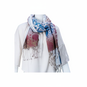 Bufanda y Chal Tradicional de Algodón para Mujer, Estampado Digital en Color Dorado, Talla Única - Product Image 2