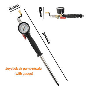 Manómetro de Alta Calidad para Inflar Neumáticos, Manguera de Goma Flexible, 220 PSI, Conector Neumático - Product Image 5