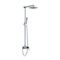 Robinet de douche mural moderne pour salle de bain eau chaude et froide robinet de douche de bain coulissant en laiton chromé