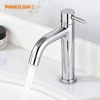Robinet de lavabo classique à poignée unique en acier inoxydable plaqué or, à montage sur plan, monotrou, avec cartouche céramique, pour usage domestique