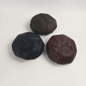 Nouveau Béret en Simili Cuir Doux Effet Peau de Mouton 2024 pour Femme – Chapeau Simple Style Nuage pour Automne Hiver - Product Image 2