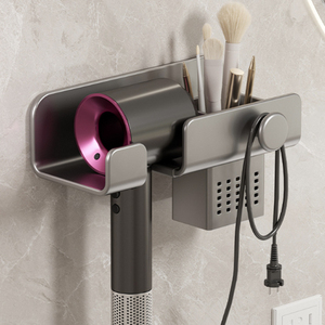 Présentoir de stockage de couronne de <span class=keywords><strong>support</strong></span> de sèche-<span class=keywords><strong>cheveux</strong></span> <span class=keywords><strong>et</strong></span> de <span class=keywords><strong>lisseur</strong></span> avec le mur d'organisateur d'outils de tasse - Product Image 4