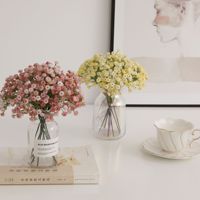 Bouquet de Gypsophile Artificielle Faite à la Main en Plastique pour Centre de Table de Mariage, Composition Florale pour Décoration Maison et Fêtes