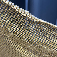 Tissu en maille de strass à prix économique, tissu en maille métallique de cristal pour vêtements, chaussures, accessoires, sacs, voitures - Technique de tissage