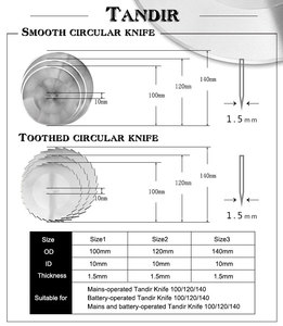 120x10x1.5mm Tandir Liscia <span class=keywords><strong>circolare</strong></span> coltello Doner Kebab Affettatrice <span class=keywords><strong>Lama</strong></span> - Product Image 5