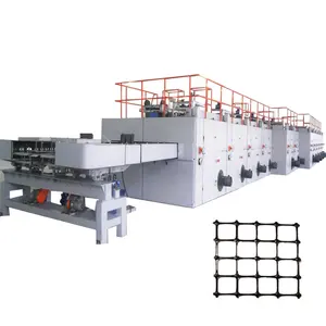 High Speed Plastic PP Biaxial Geogrid Extrusion Machine Polypropylene Geomaterial Geonet Production Line 15-15kn to 50-50kn