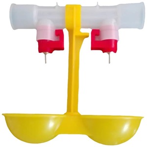 Abreuvoir automatique en acier inoxydable à double tétine pour volailles, idéal pour les systèmes de cages de poulets de chair et de poules pondeuses en élevage. - Product Image 1