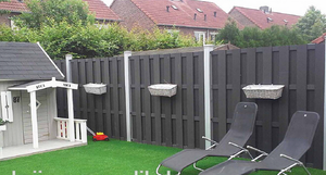 Bahçe wpc çit paneli açık WPC çit su geçirmez dayanıklı bahçe kapısı - Product Image 6