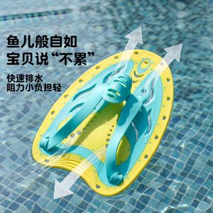 xinyixuan Juego de Aletas de Natación para Niños, Aletas de Mano Ajustables para Entrenamiento Acuático, Accesorios de Práctica de Natación para Piscina y Playa - Product Image 2