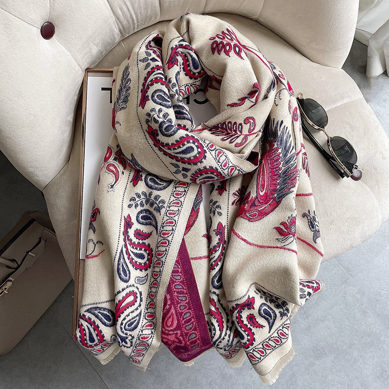 Châle Pashmina En Laine Cachemire Indienne - Noir Brodé - 80x30 Pouces - Fait Main