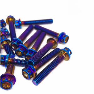 Burnt Titan Bolt Xe Máy Sửa Đổi Mặt Bích Rỗng Vít M6 Thép Không Gỉ Hình Lục Giác - Product Image 5