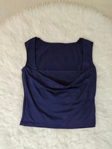 Camiseta ajustada básica sin mangas con cuello cuadrado al por mayor, camisetas de entrenamiento con cuello con volantes, camisetas sin mangas para mujer Pure Spice Girls - Product Image 6