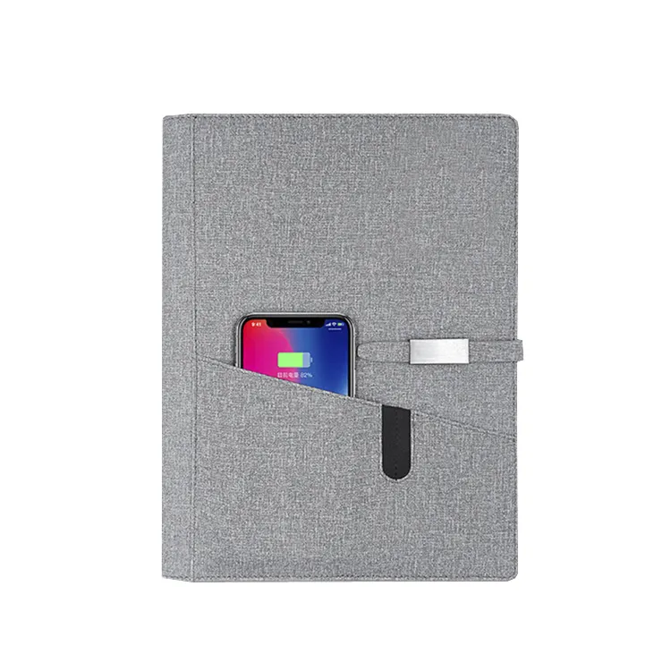 High Quality Ring Binder Planner Diary Notebook note book with Power bank And Usb