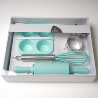 Vente flash - Ensemble de pâtisserie en acier inoxydable pour enfants Gemhye - 6 pièces - Respectueux de l'environnement - Norme européenne - Kit complet de décoration de gâteaux