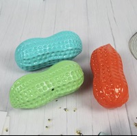 Jouets pour chiens résistants aux morsures, balle sonore en forme d'arachide pour Corgi, chien de grande et petite taille, bâton à mâcher pour animaux de compagnie, fournitures