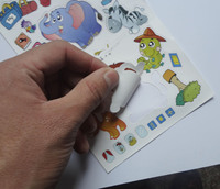 Autocollants personnalisés en vinyle transparent imperméables à l'eau, autocollants de dessin animé, autocollants découpés à la demande pour enfants